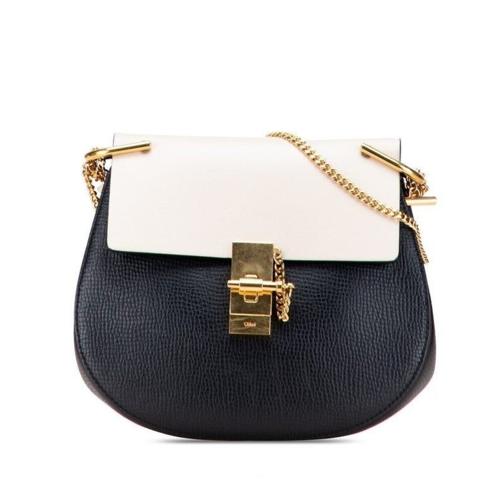 Chloe Leather Drew Shoulder Bag Black